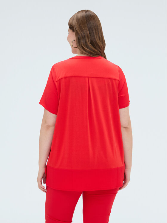 Fiorella Rubino Fiorella Rubino T-Shirt G09GL009115N016 Czerwony Regular Fit