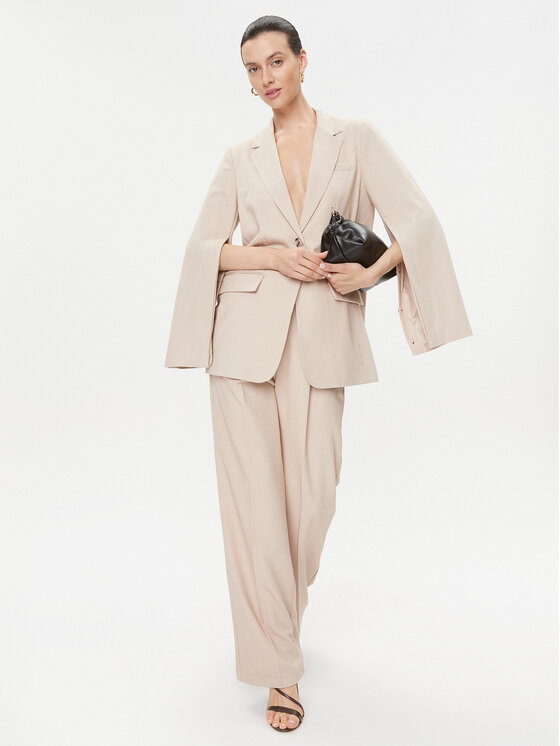 Vila Vila Giacca da abito 14088013 Beige Regular Fit