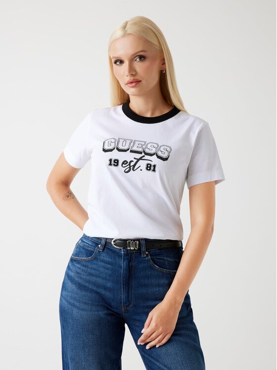 Guess Guess T-Shirt 178740 Biały Classic Fit