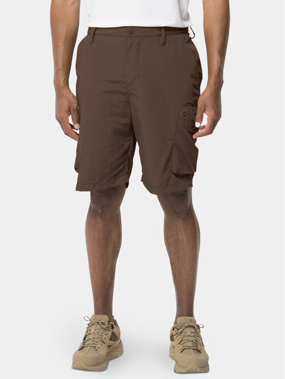 Jack Wolfskin Bavlnené šortky Kalahari 1508381 Hnedá Regular Fit