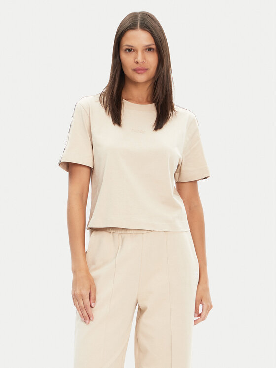 Guess Guess T-Shirt V3RI08 I3Z14 Beżowy Regular Fit