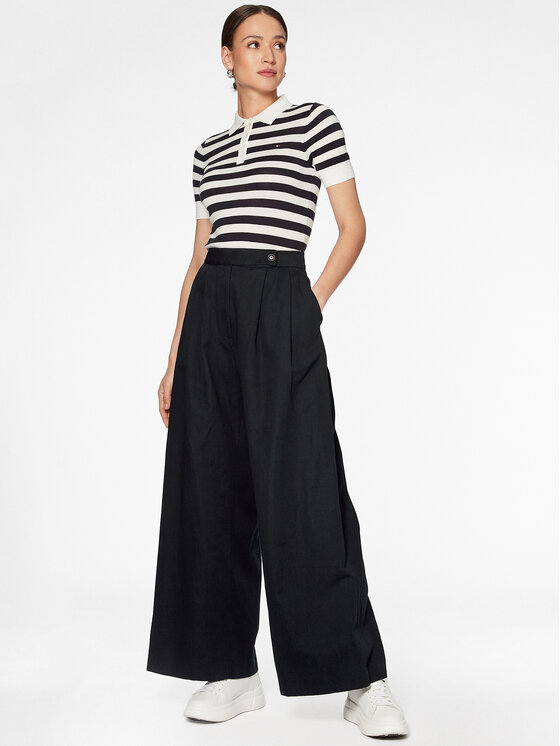 Tommy Hilfiger Tommy Hilfiger Тениска с яка и копчета WW0WW37937 Тъмносин Regular Fit