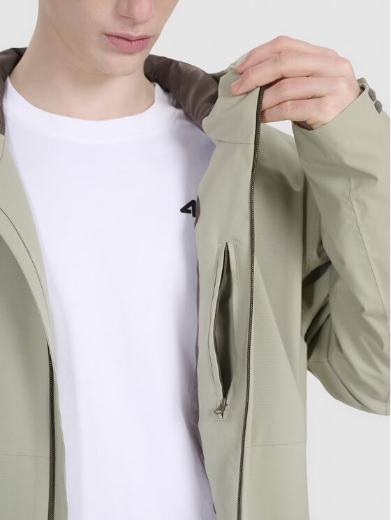 4F 4F Giacca di transizione 4FWSS25TTJAM704-44S Verde Regular Fit