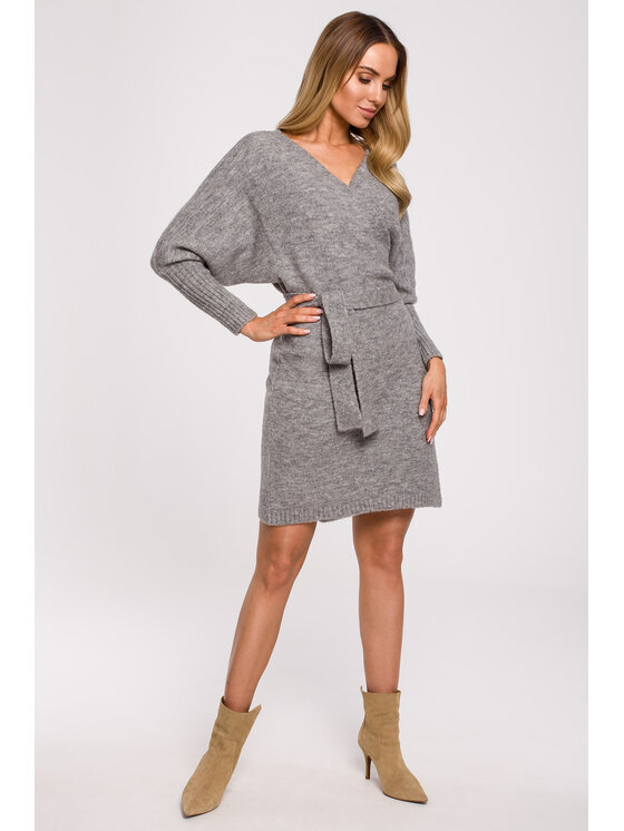 Made of Emotion Made of Emotion Vestito di maglia M631 Grigio