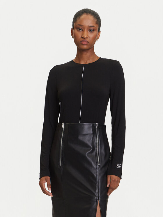 KARL LAGERFELD KARL LAGERFELD Halenka A3W17007 Černá Slim Fit