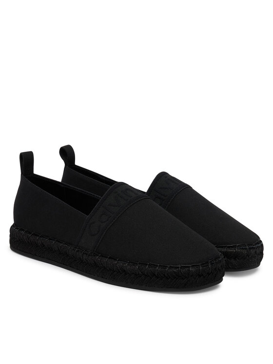 Calvin Klein Calvin Klein Espadrilky Oblique Espadrille Webbing HW0HW02934 Čierna