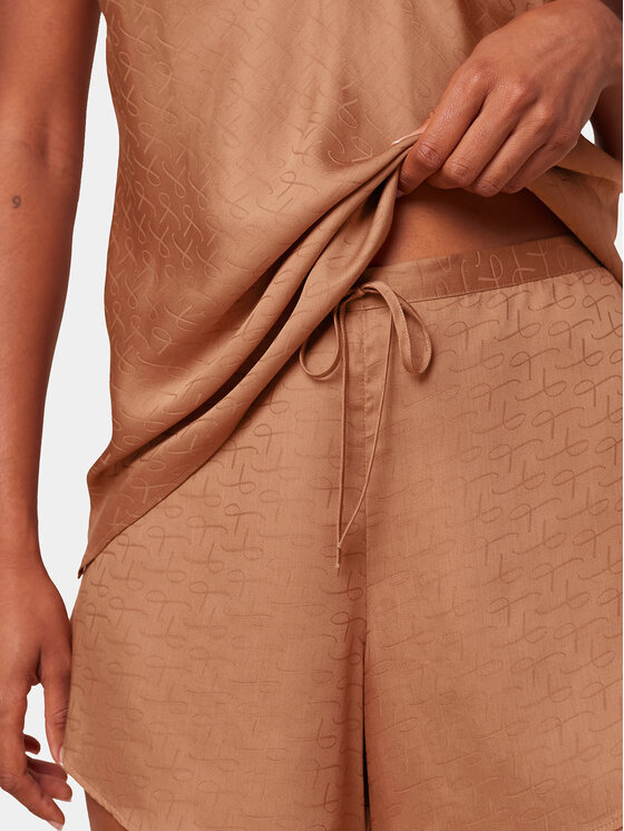 Triumph Triumph Pižama Silky Sensuality 10218279 Rjava Relaxed Fit