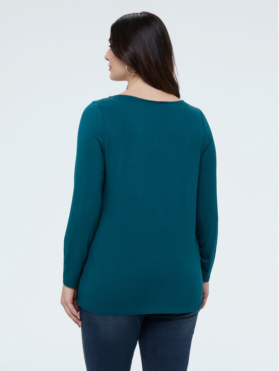 Fiorella Rubino Fiorella Rubino Bluzka G04YL008939N035 Turkusowy A-Line Fit