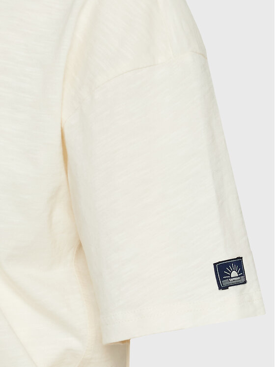 Superdry Superdry Тишърт Vintage Cali Stripe W1010847A Екрю Regular Fit