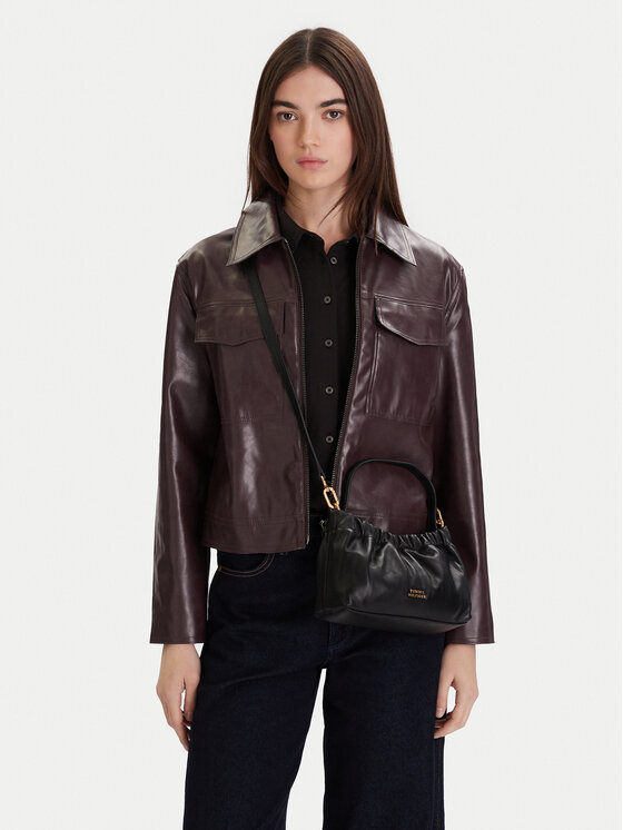 Tommy Hilfiger Tommy Hilfiger Kabelka Soft Leather Mini Crossover AW0AW18306 Čierna