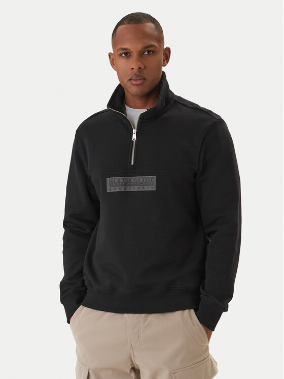 Napapijri Napapijri Μπλούζα B-Box NP0A4H96 Μαύρο Relaxed Fit