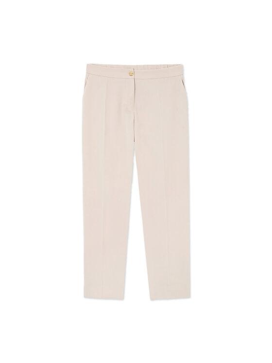 Oltre Oltre Pantaloni di tessuto P062R009574N011 Crema Regular Fit