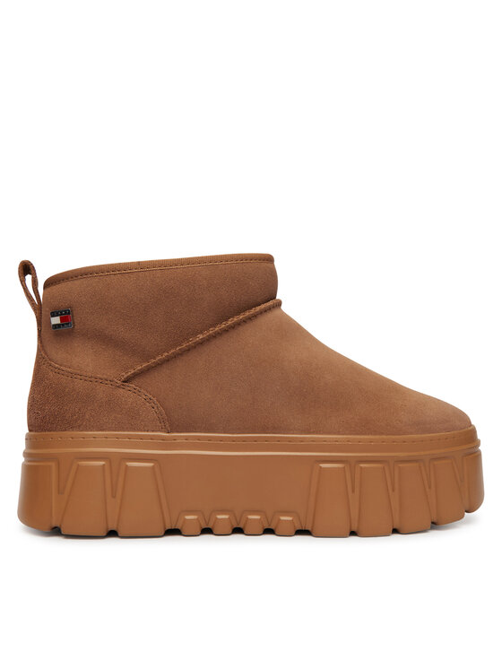 Tommy Jeans Tommy Jeans Stivali da neve Tjw Suede Platform Boots Wl EN0EN03158 Marrone chiaro