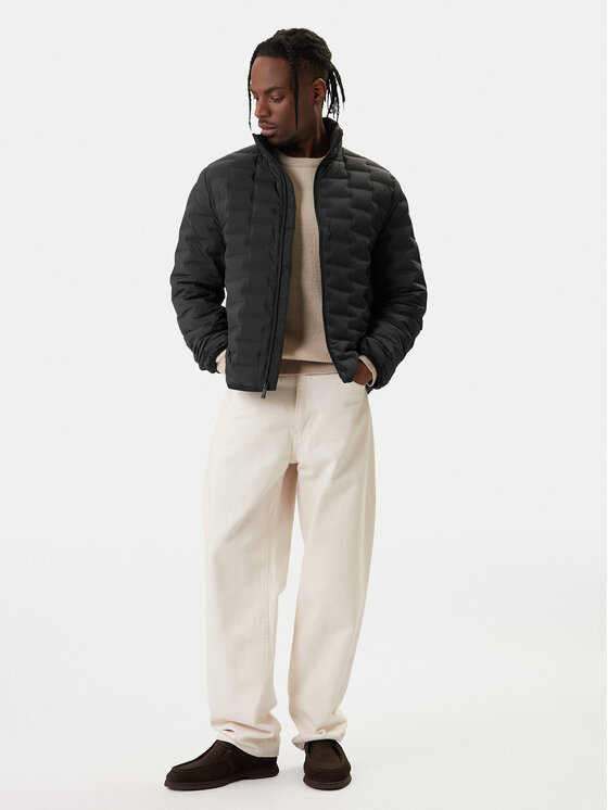 Calvin Klein Calvin Klein Пухено яке LV04LD520G Черен Regular Fit