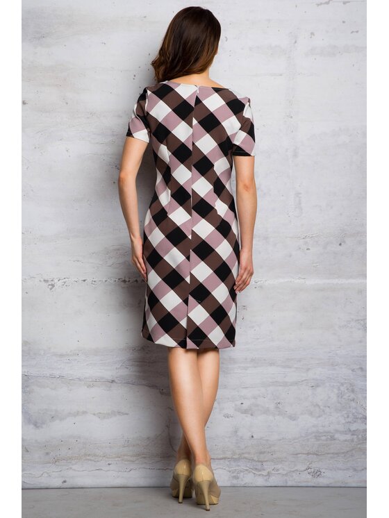 Infinite You Infinite You Sukienka M068 Brązowy Basic Fit