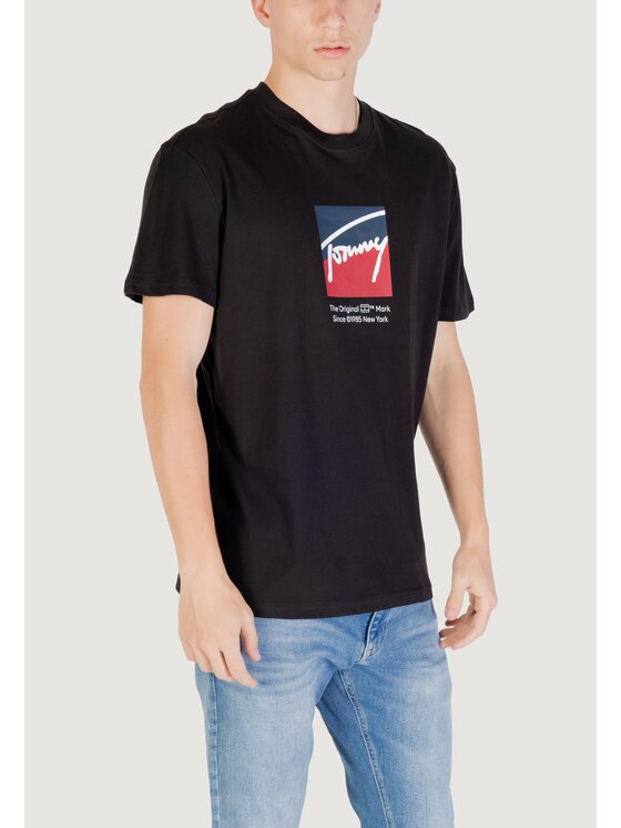 Tommy Jeans Tommy Jeans T-Shirt TJM REG RWB DNA TEE Μαύρο Casual Fit
