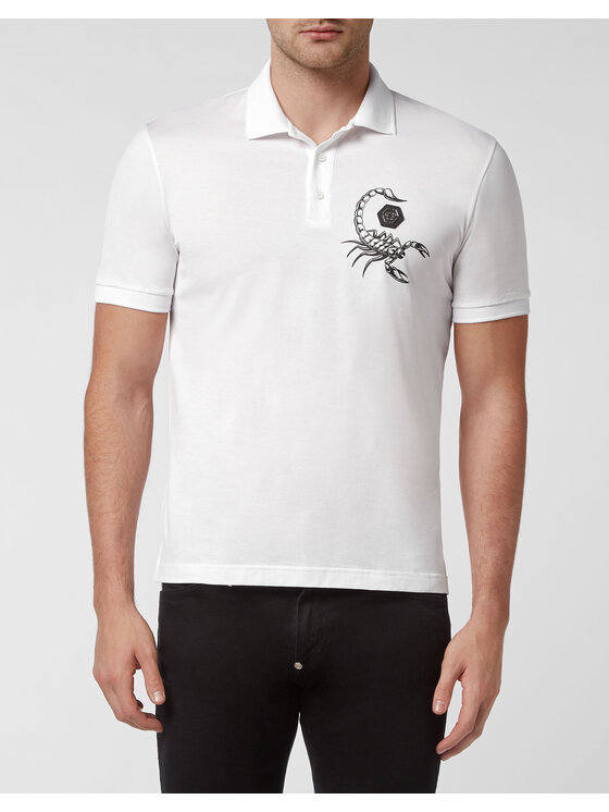 PHILIPP PLEIN PHILIPP PLEIN Polo 1541 Bianco Slim Fit