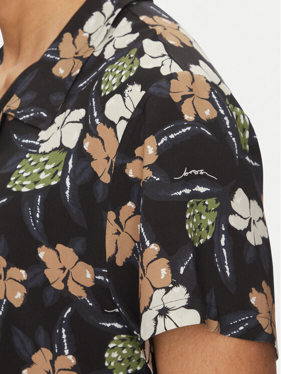 BOSS BOSS Сорочка Beach 50535793 Чорний Regular Fit