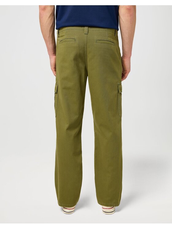Wrangler Wrangler Spodnie materiałowe CARGO Zielony Regular Fit