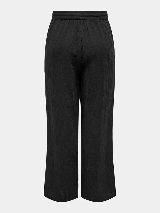 ONLY ONLY Kalhoty z materiálu Thyra 15296375 Černá Comfort Fit