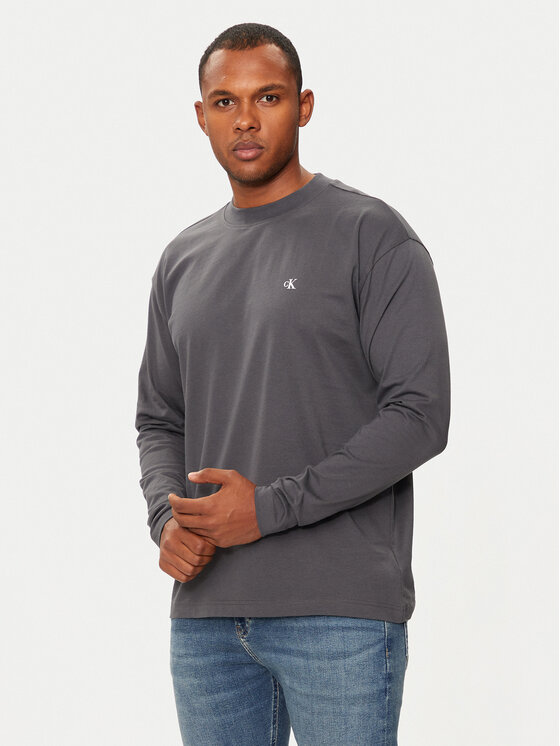Calvin Klein Jeans S dlhými rukávmi J30J327317 Sivá Regular Fit