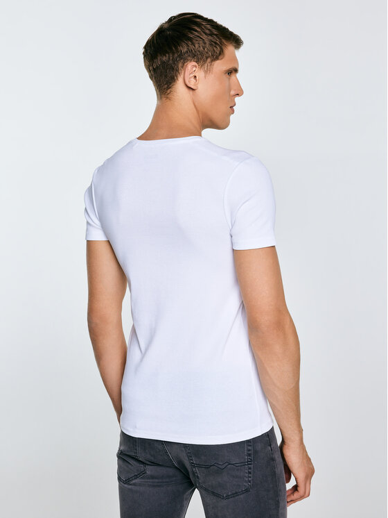 BIG STAR BIG STAR T-Shirt BASICAG Biały Slim Fit