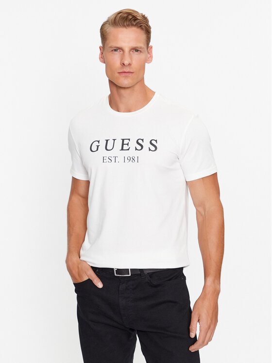 Guess Guess T-krekls U3BI22 K6YW0 Balts Regular Fit