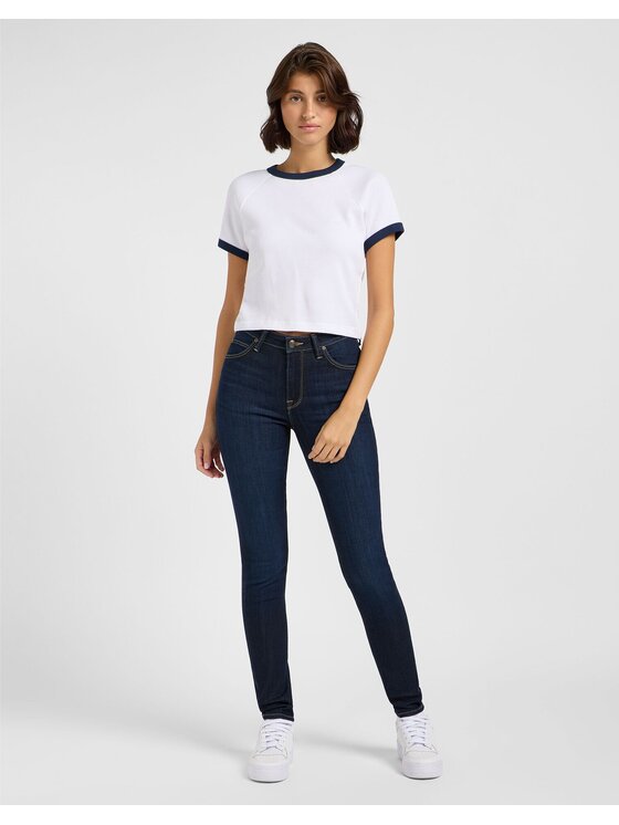 Lee Lee Jeansy SCARLETT HIGH Niebieski Skinny Fit