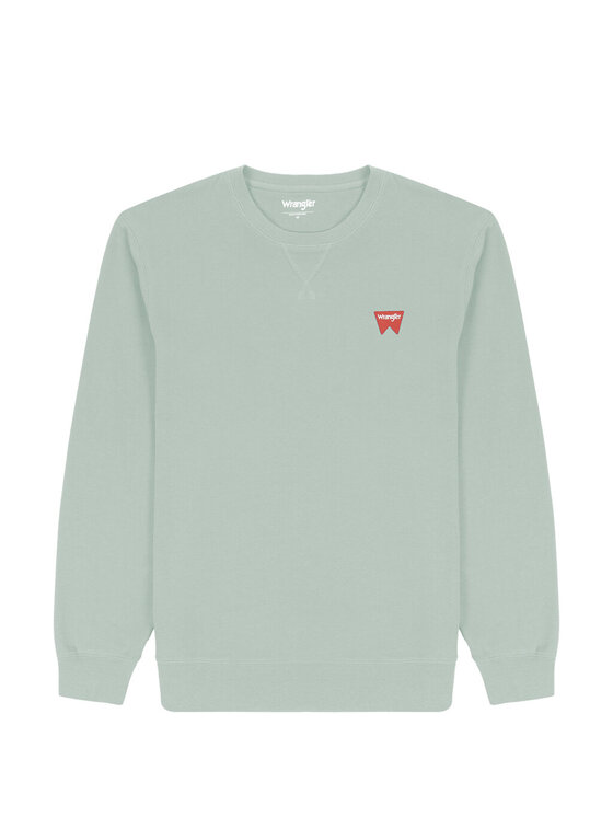 Wrangler Wrangler Felpa SIGN Verde Regular Fit