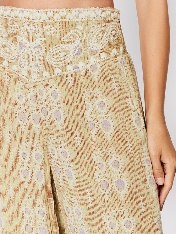 Pantaloni di tessuto GF.CAMELIANA Beige Loose Fit