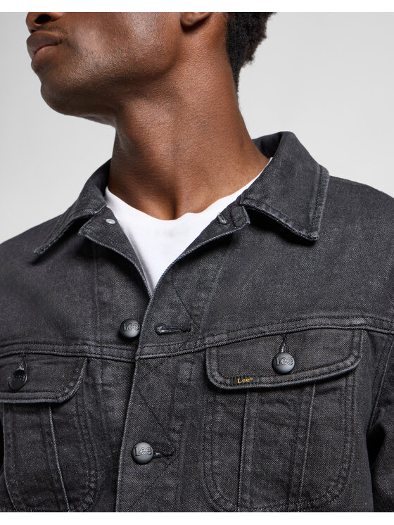 Lee Lee Kurtka jeansowa 112363865 Szary Regular Fit