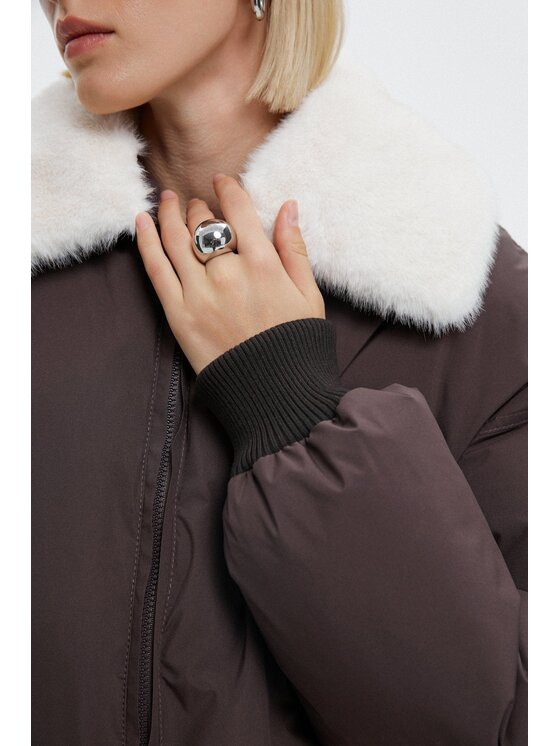 Estro Estro Bomber ER00116043 Marrone Oversize