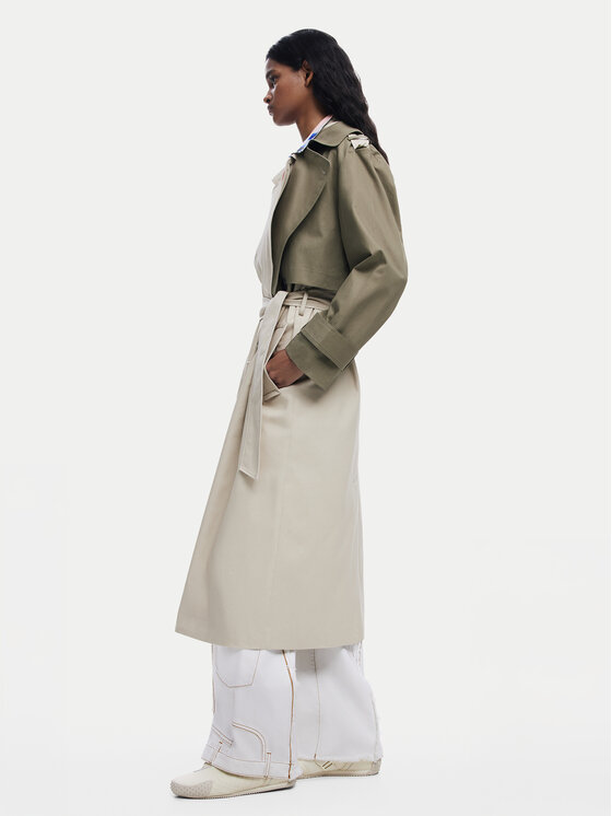 Desigual Desigual Tenchcoat 25SWEW49 Beige Loose Fit