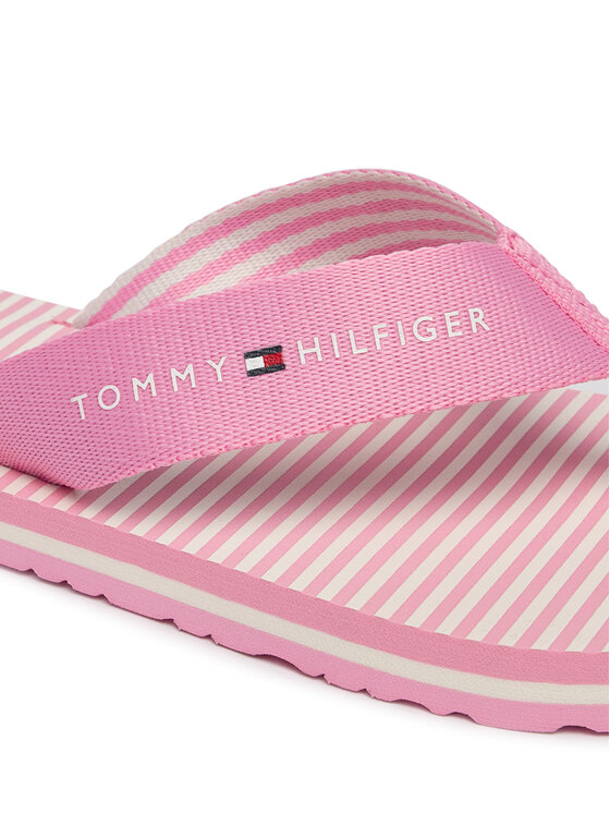 Tommy Hilfiger Tommy Hilfiger Zehentrenner Th Ithaca Stripe Summer Sandal FW0FW09192 Rosa