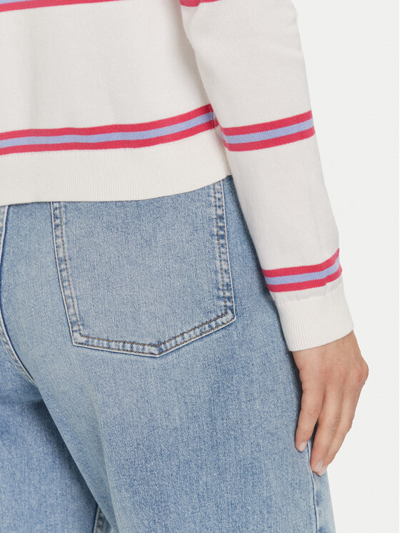 Tommy Jeans Tommy Jeans Sveter Essential DW0DW20159 Écru Regular Fit