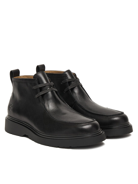 Calvin Klein Calvin Klein Kotníková obuv Combat Apron Mid Boot Lth YM0YM01445 Černá