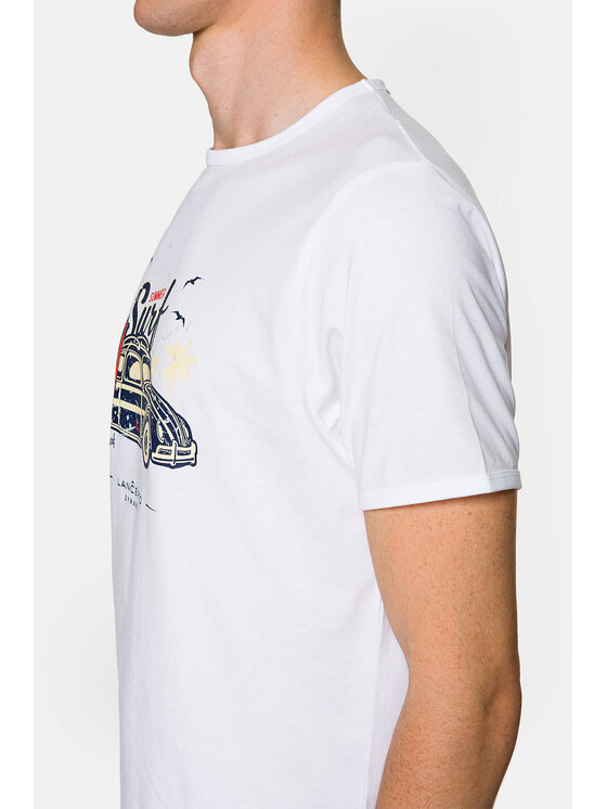 Lancerto Lancerto T-Shirt Reggie TS073221000017 Biały Regular Fit
