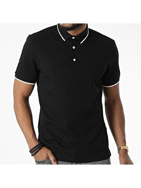 Emporio Armani Emporio Armani Polokošeľa 8N1FP0 1JHWZ Čierna Regular Fit