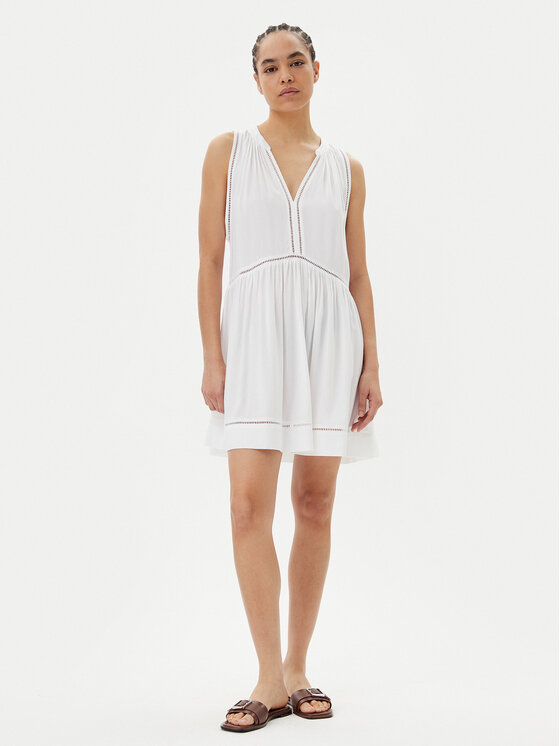 Seafolly Seafolly Rochie de vară Beach Basics 52931-DR Alb Regular Fit