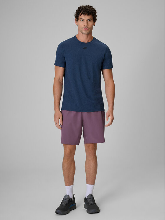 4F 4F Koszulka techniczna BASIC+ Granatowy Regular Fit