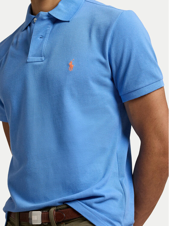 Polo Ralph Lauren Polo Ralph Lauren Polo marškinėliai 710680784406 Mėlyna Custom Slim Fit