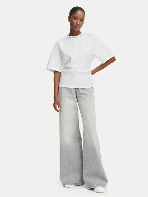 Calvin Klein Jeans Calvin Klein Jeans Тишърт LV047G235G Бял Regular Fit