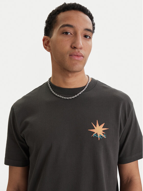 RVCA RVCA Tričko Pegasus EVYZT00294 Čierna Relaxed Fit