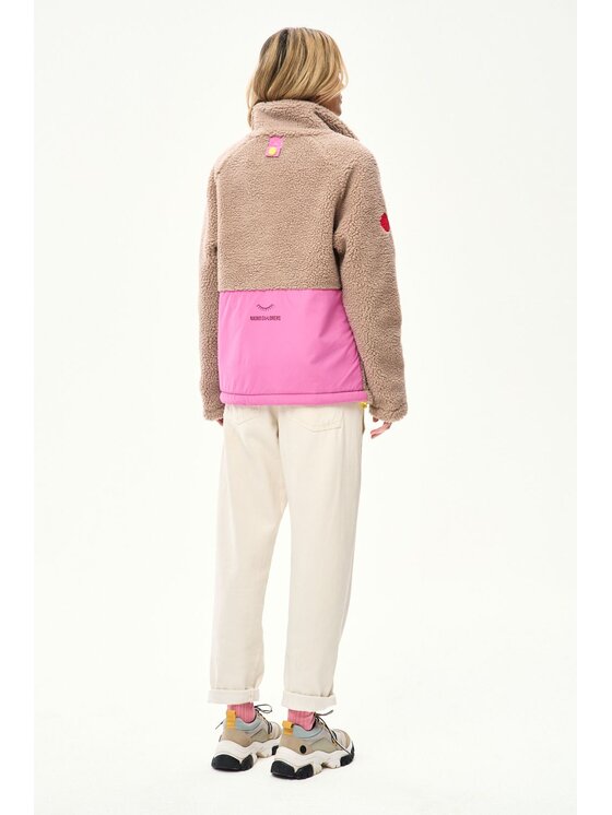 NAOKO NAOKO Kurtka przejściowa Teddy Sandstone Beżowy Regular Fit