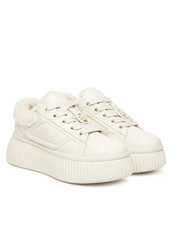 KARL LAGERFELD KARL LAGERFELD Sneakersy Kreeper Lo KL42312A Écru