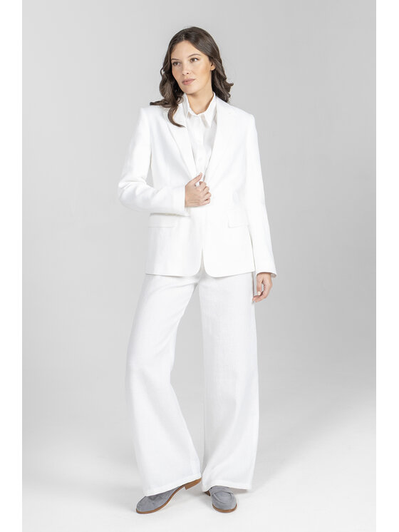 Deni Cler Milano Deni Cler Milano Marynarka W-DC-6012-F2-C8-10-1 Biały Regular Fit