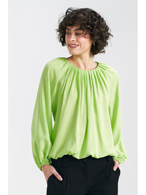 NIFE NIFE Halenka B162 Zelená Loose Fit