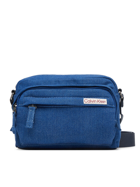 Calvin Klein Calvin Klein Geantă crossover Sleek Denim Utility Camera Bag LV04D3432G Albastru