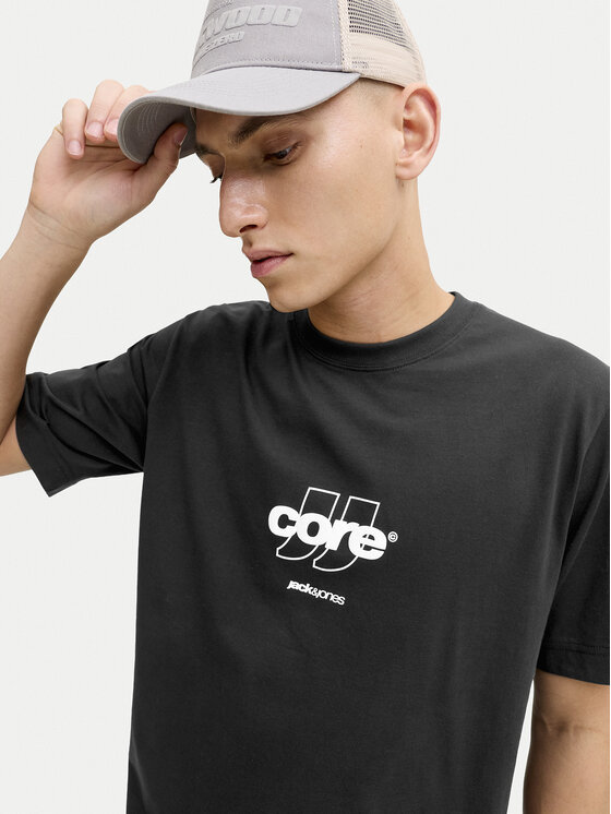 Jack & Jones Jack & Jones Tričko Club 12289868 Čierna Relaxed Fit