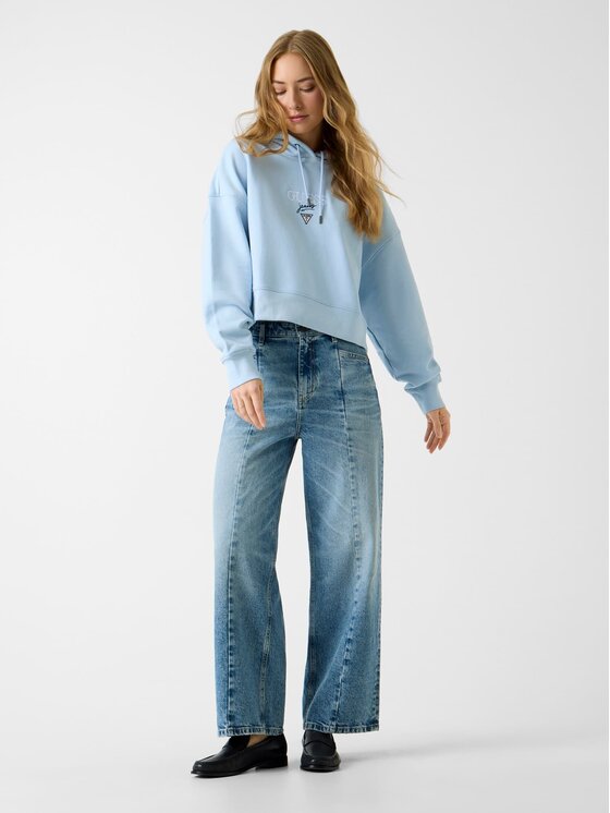 Guess Jeans Guess Jeans Majica dugih rukava W6RQ00 K68I4 Svijetloplava Relaxed Fit